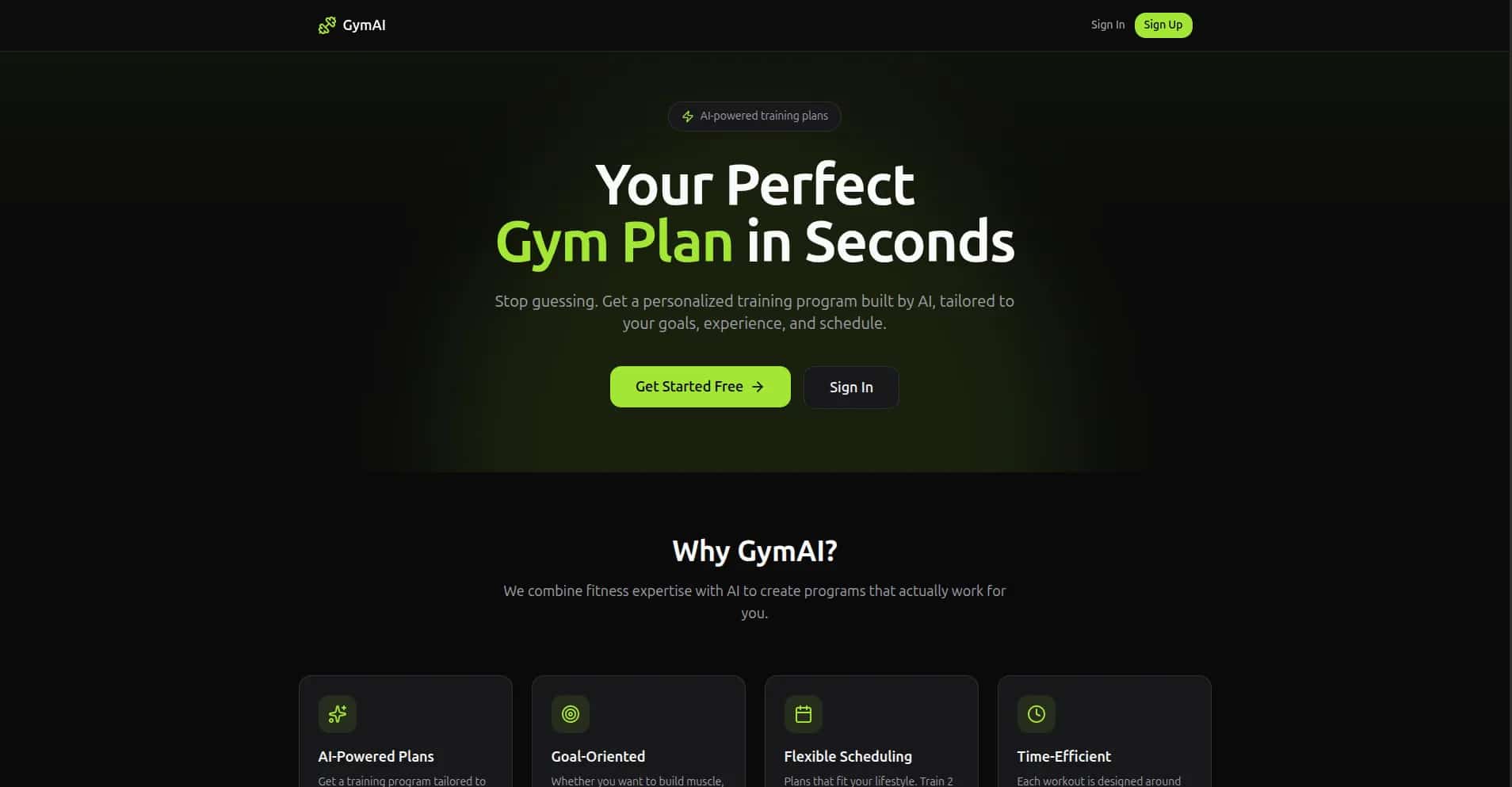 Gym AI Planner